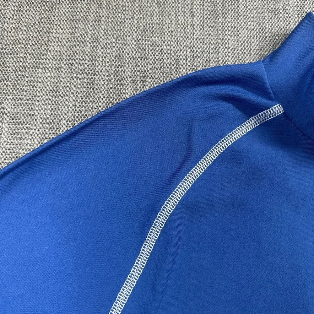 Under Armor Compression Shirt Mens L Large Blue Gray Long Sleeve Base Layer Mock